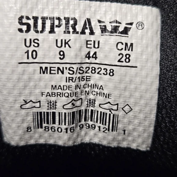 Supra Charcoal Canvas High-Top Sneakers - Picture 10 of 10